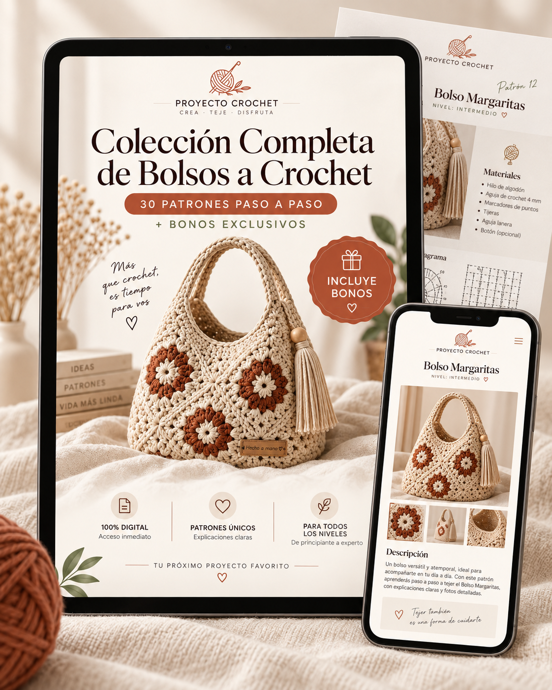 Colección Completa de Bolsos a Crochet